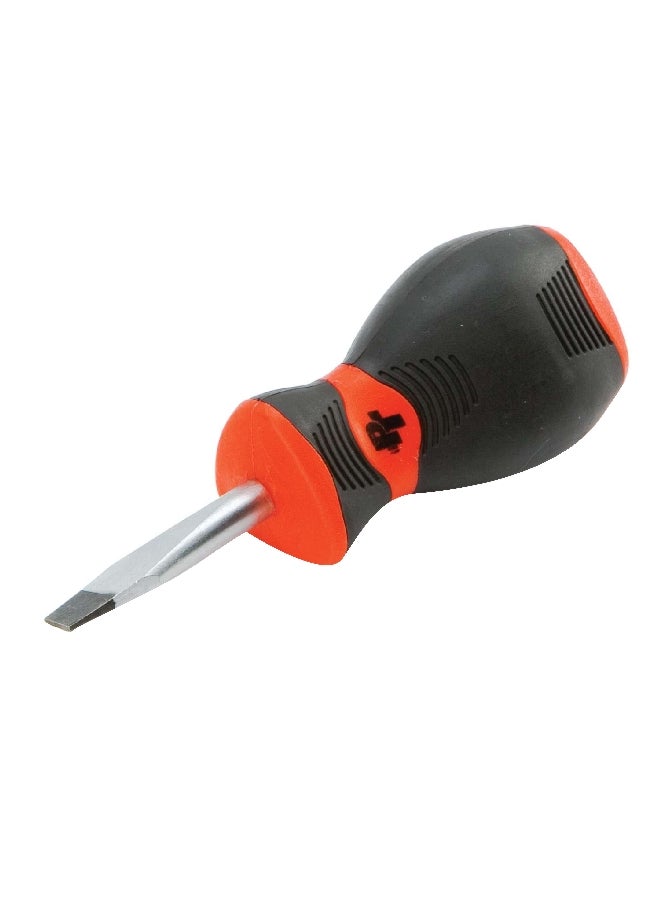 Slotted Stubby Screwdriver Black and Red 1/4 x 1-1/2 Inch W30994